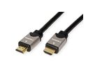 ROLINE Câble HDMI High Speed avec Ethernet, noir/argent, 1,5 m