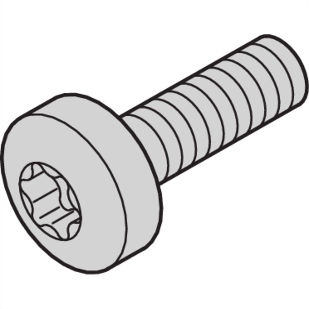 Vis à tête cylindrique de SCHROFF, Torx, acier nickelé, M2.5 x 16 mm