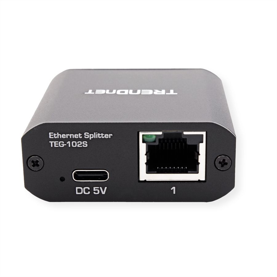 TRENDnet TEG-102S Répartiteur Gigabit à 2 ports avec alimentation USB de type C