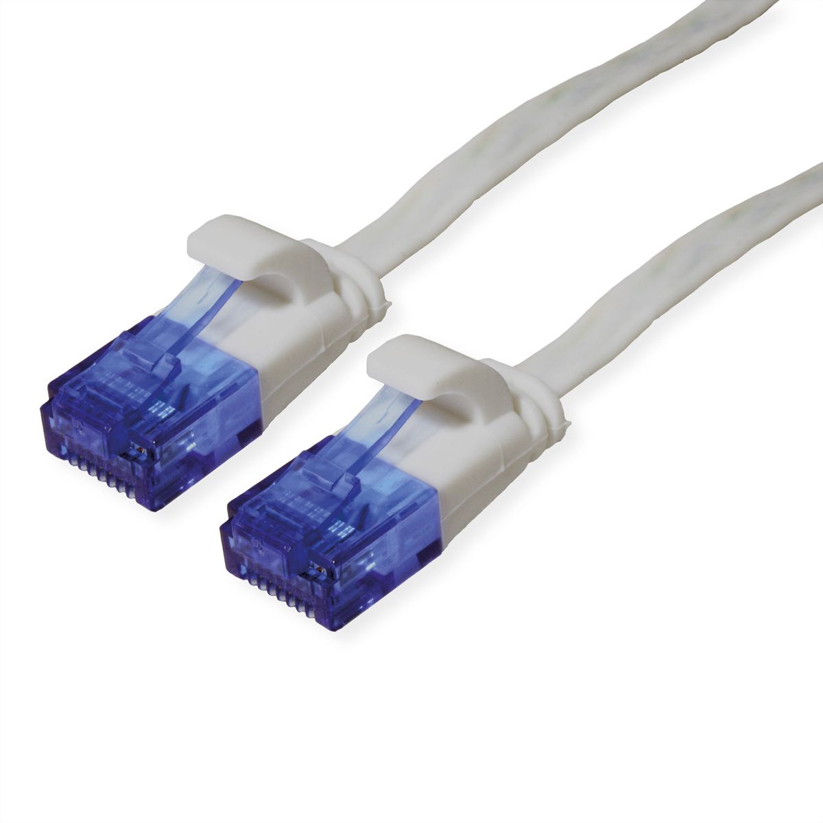 Cordon VALUE Cat.6A (Classe EA) UTP confectionné, plat, gris, 1 m