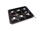 ROLINE 19" Unité de ventilation de toit, 6 ventilateurs, ON/OFF, pour baie serveur par serie, noir