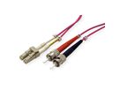ROLINE Câble FO 50/125µm, LC/ST, OM4, violet, 2 m