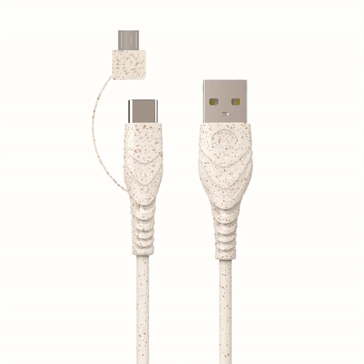 BIOnd BIO-12-TCM Câble USB-A vers USB-C+micro 3A, 1,2 m
