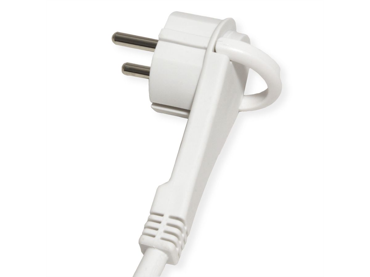 ROLINE Prise multiple, 4 ports avec interrupteur, rond, Version UTE, Fast Charger, 1x USB A+C, bleu, 1,5 m