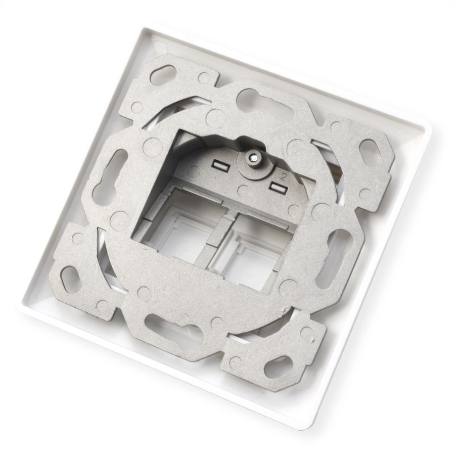 ROLINE Embase pour modules, 2 ports, pour keystones