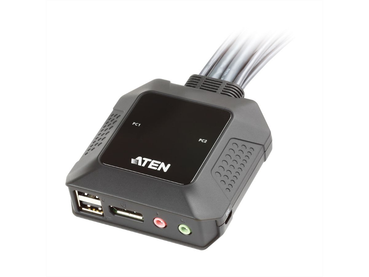 ATEN CS22DP Commutateur KVM DP USB 2 ports avec sélecteur de port distant