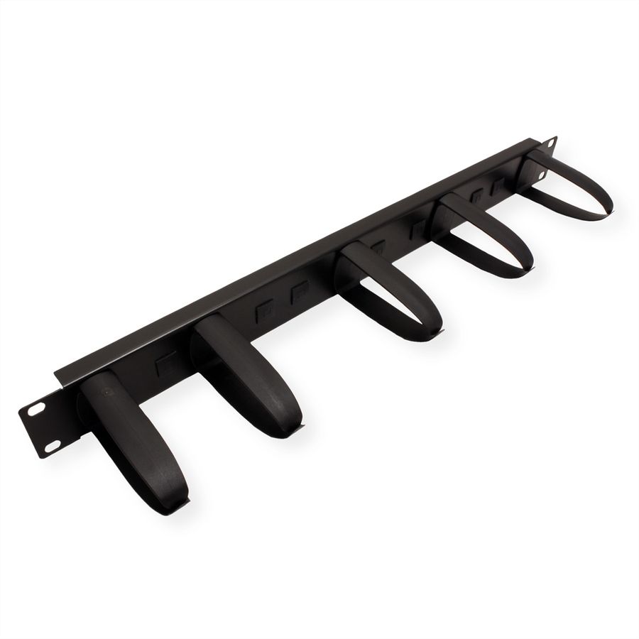 VALUE Passe-câbles 19" 1 UH avec 5 arceaux, noir