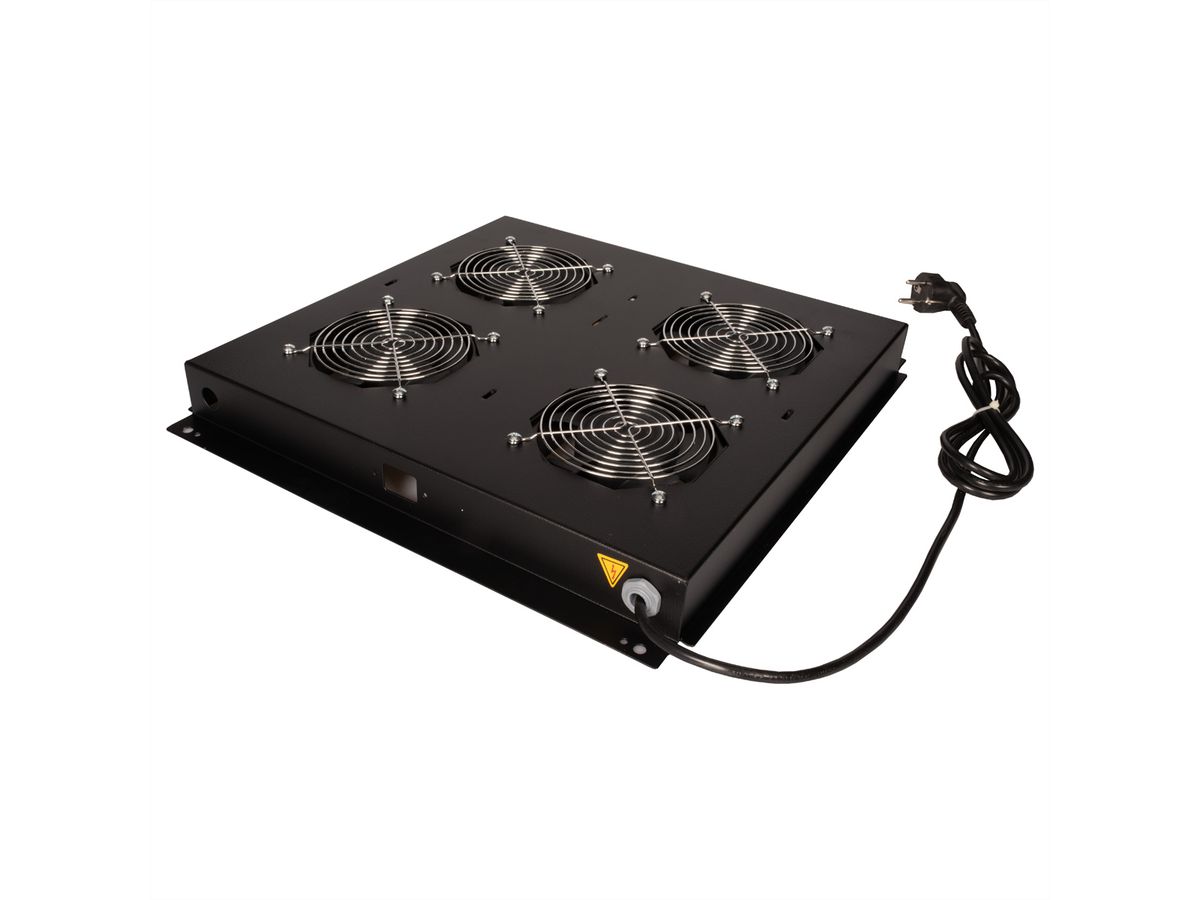 ROLINE 19" Unité de ventilation de toit, 4 ventilateurs, ON/OFF, noir