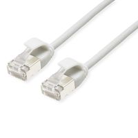 ROLINE Cordon DataCenter U/FTP Cat.6A (Classe EA), LSOH, slim, blanc, 3 m