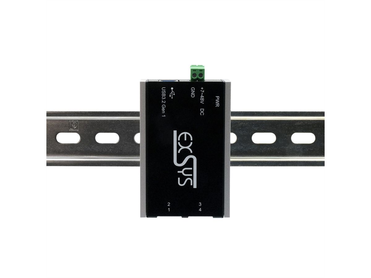 EXSYS EX-1181HMS-WT Petit hub métallique USB 3.2 Gen 1 à 4 ports