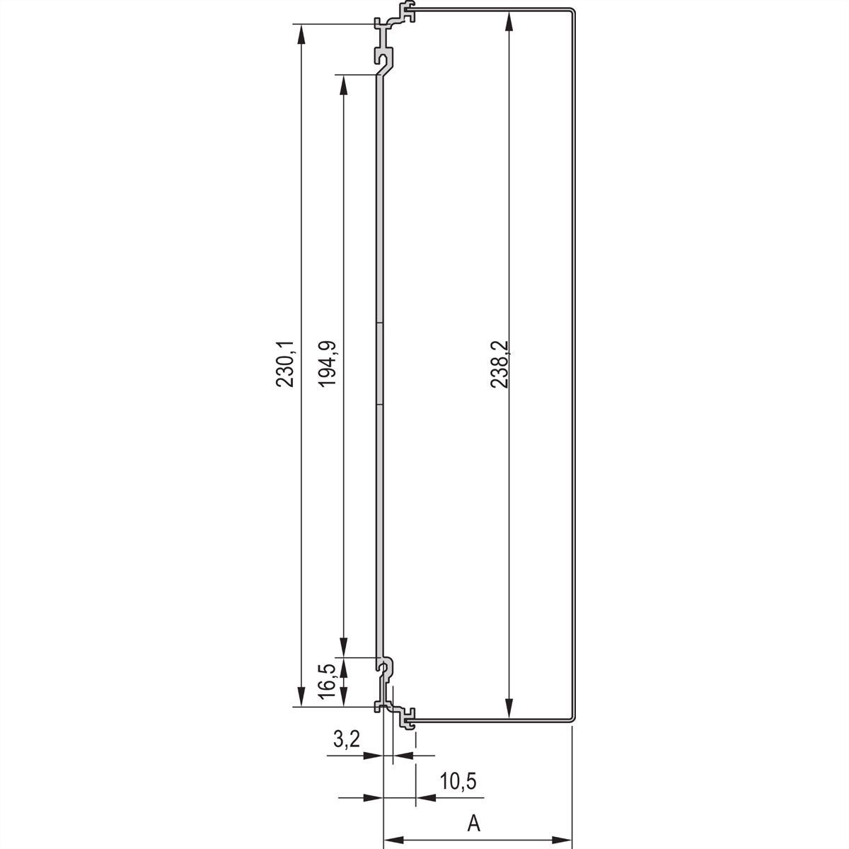SCHROFF Frame Type Plug-In Unit PRO Kit, avec capot, non blindé, 6 U, 10 HP, 227 mm