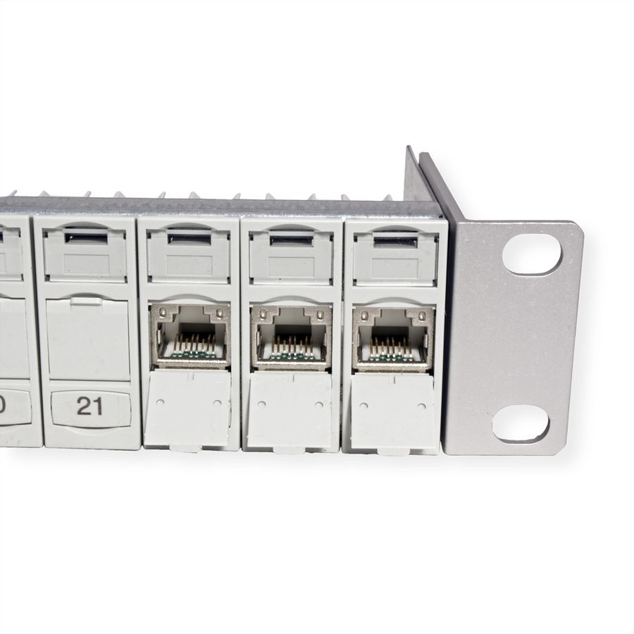 BTR Panneau 19" 1UH équipé de 24 modules E-DAT Cat.6 (Classe E)