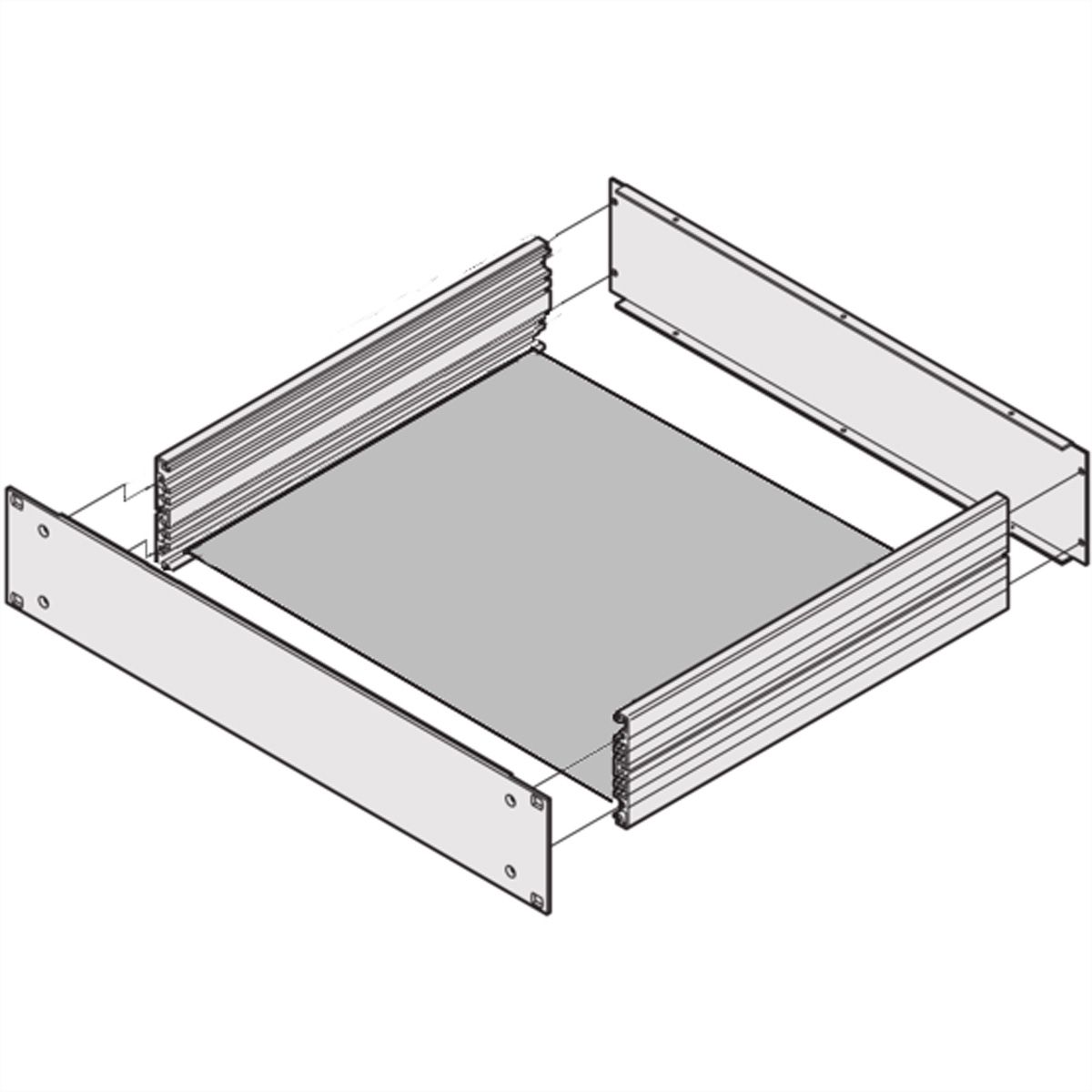 Plaque de montage MultipacPRO SCHROFF, profondeur 450 mm