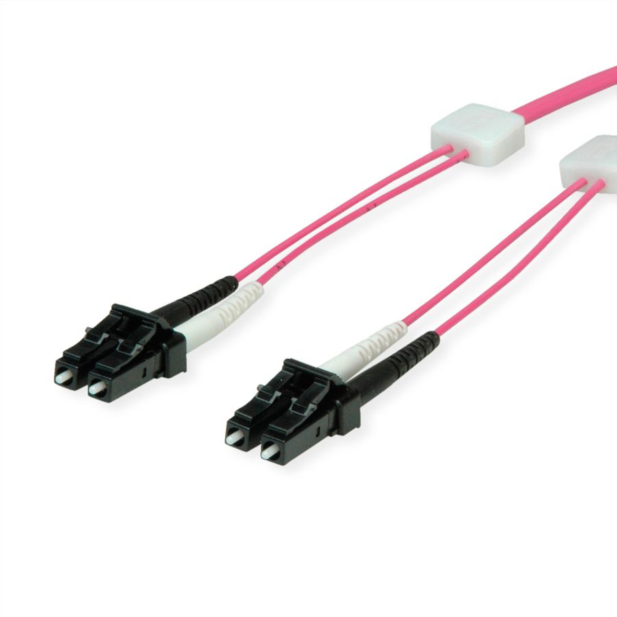 EasyLan Câble FO duplex 50/125µm OM4, LC/LC, violet, 1 m