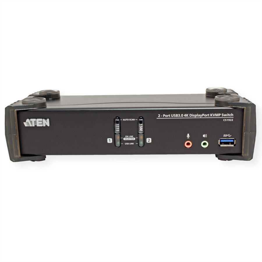 ATEN CS1922 Commutateur KVMP DisplayPort 4K 2 ports USB 3.0