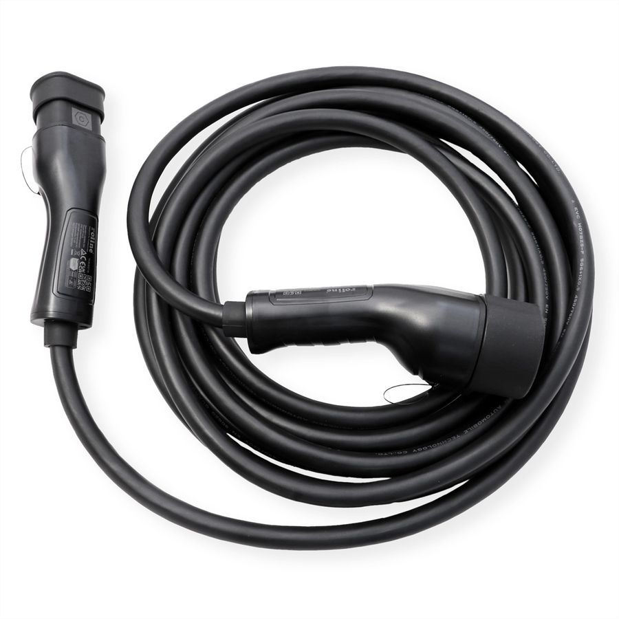 ROLINE Câble de recharge VE type2, 3-Phase, 480VAC (3P+N+E), 32 A, 22 kW, 7,5 m