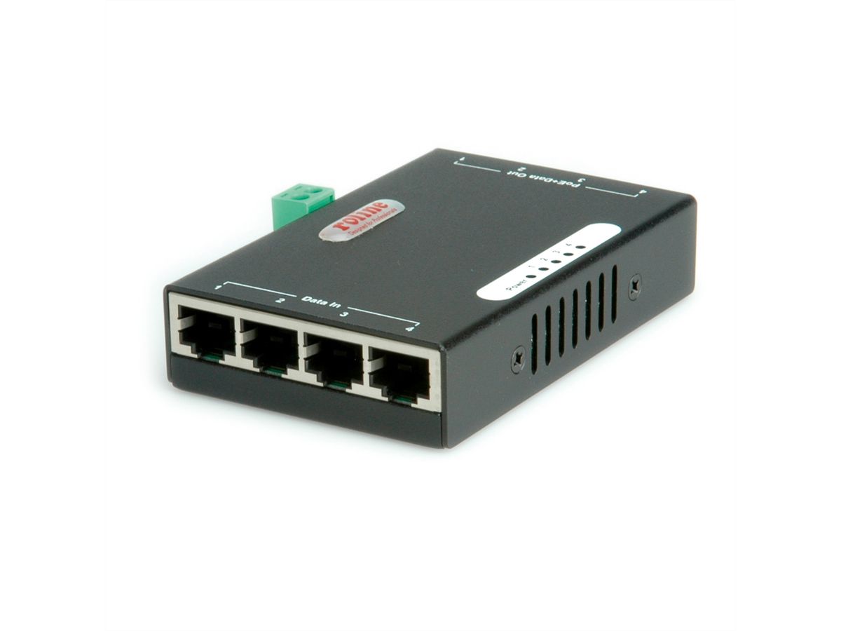 ROLINE Injecteur PoE Gigabit Ethernet, 4 ports - SECOMP France