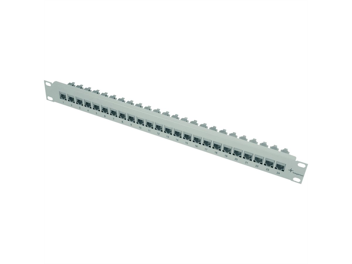 TELEGÄRTNER Porte-modules 19" 1 U, comprenant 24 raccords K Cat.5e
