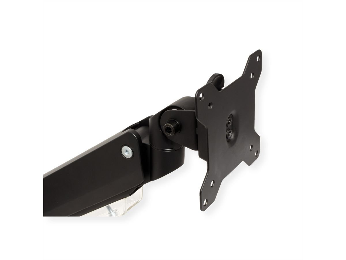 ROLINE Support double LCD à gaz, 5 axes de rotation, , max. 15 kg, jusqu'à 35 pouces