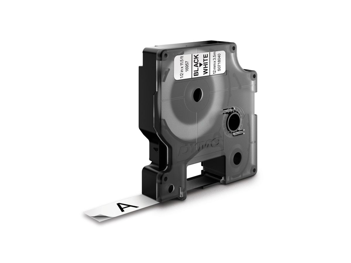 DYMO D1 - Durable Étiquettes - Noir sur blanc - 12mm x 5.5m