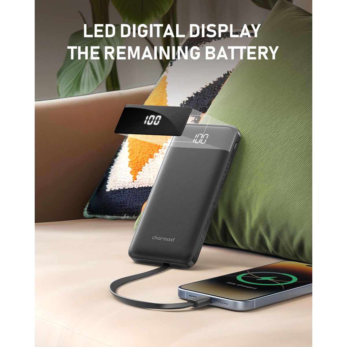 CHARMAST Powerbank W1148 10000mah noir
