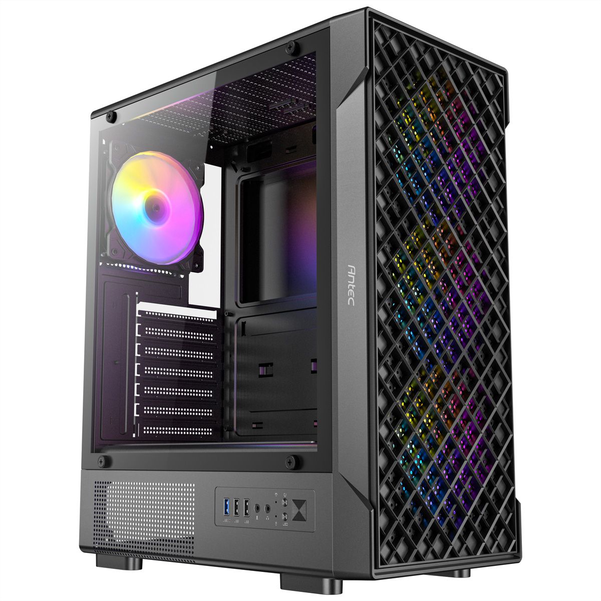 ANTEC VX-320 ARGB Boîtier PC ATX, Micro-ATX, ITX Mid Tower Gaming, noir