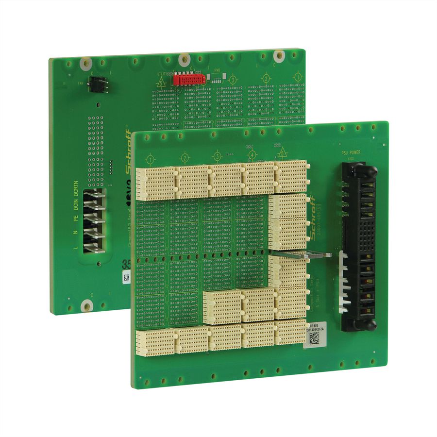 Carte-mère série CPCI SCHROFF, 3 U, 5 slots, System Slot Right, Full-Mesh, sans RIO, PSU