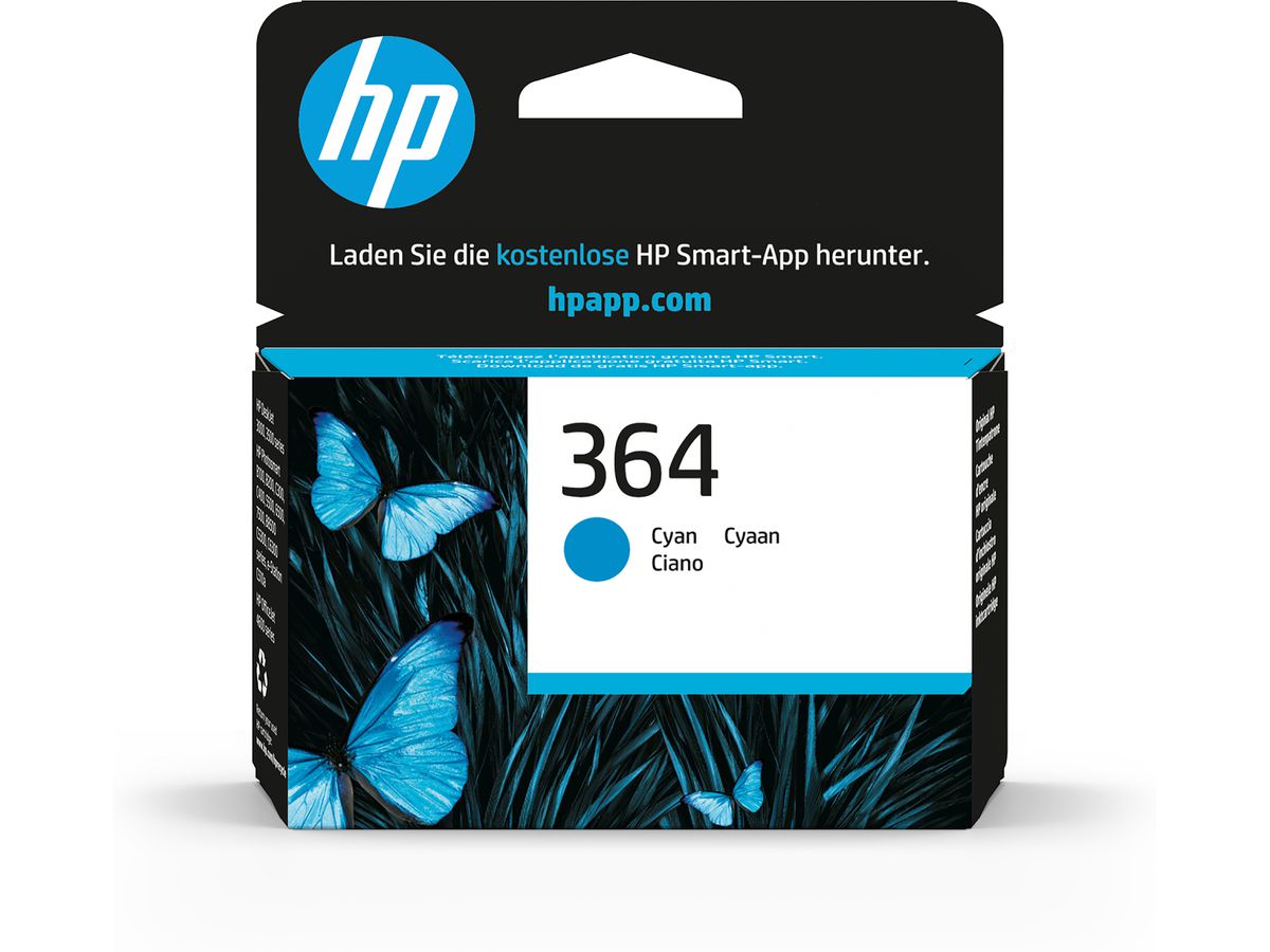 HP 364 Cyan Ink Cartridge Original 1 pièce(s)