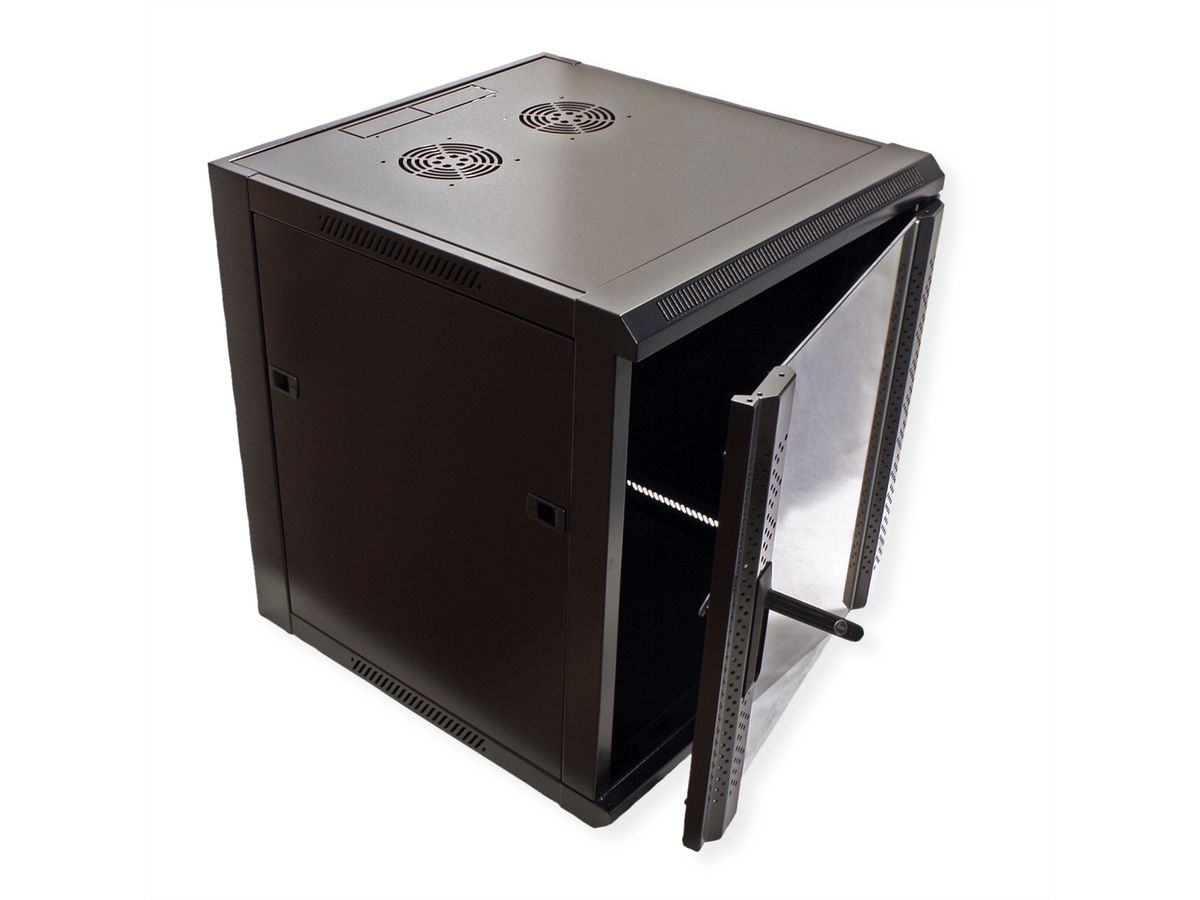 VALUE Armoire murale 12 UH (HxLxP) 640x570x600 mm, noir