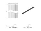 DATAFLEX Addit protège-câbles, droit 432, argent, 180 cm