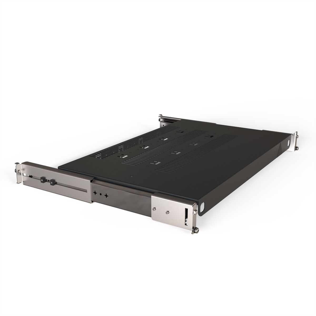 SCHROFF Tablette télescopique 19" pour Varistar, Novastar, Eurorack, 70 kg, RAL 7021, 800W 500D