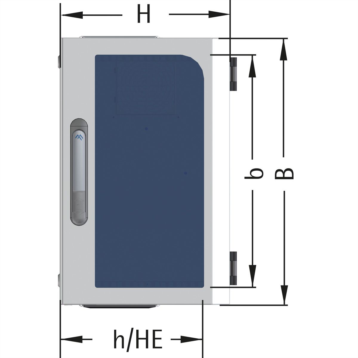 VARIndustry 2.0 Répartiteur mural 4 U 560x840x275mm, 2 portes