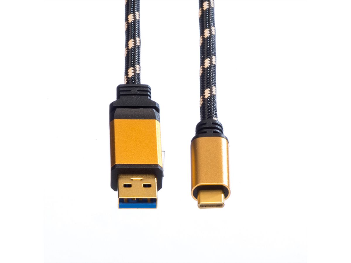 ROLINE GOLD Câble USB 3.2 Gen 1, A-C, M/M, 1 m