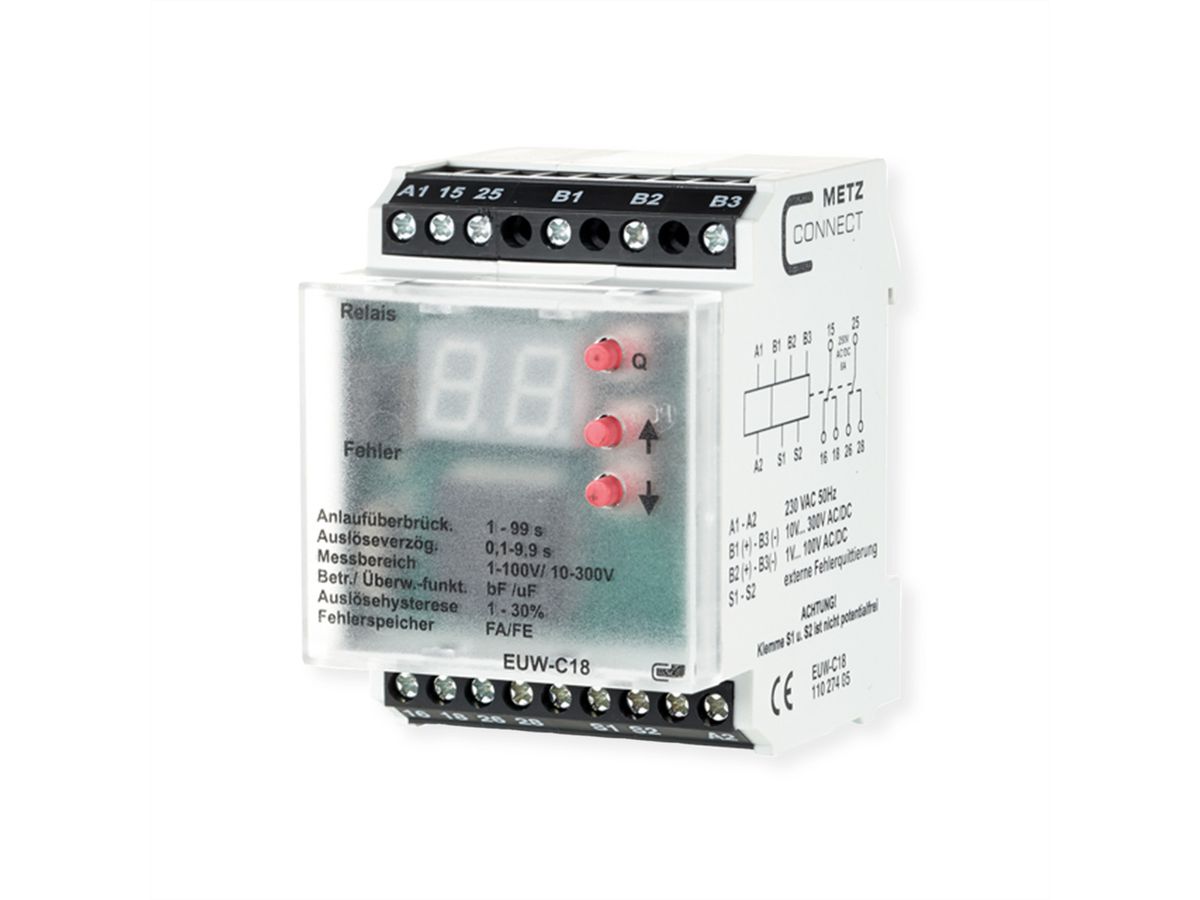 METZ CONNECT EUW-C18 230 V AC Surveillance du courant / de la tension