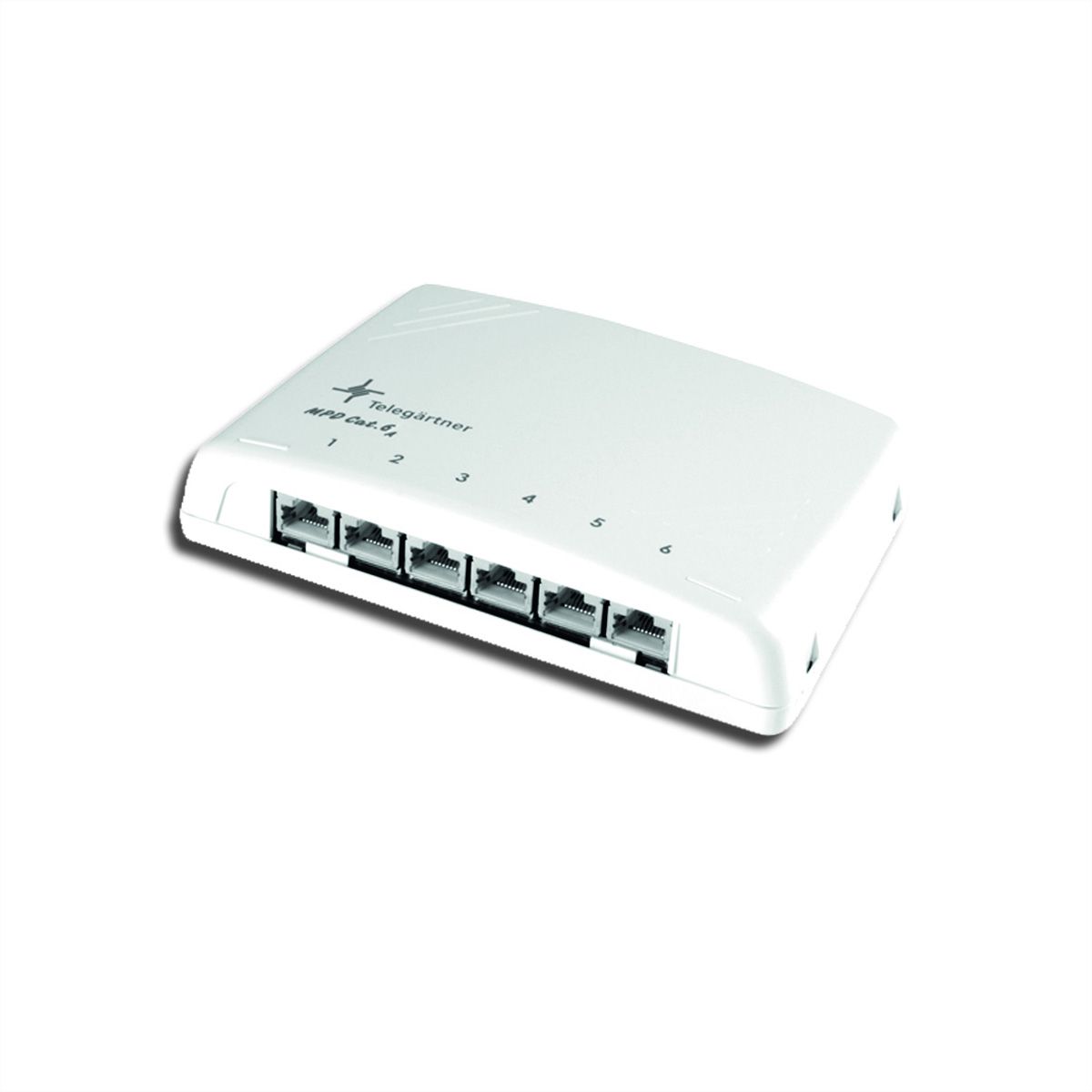 TELEGÄRTNER Mini distributeur blindé, blanc alpin, MPD8-HS K Cat.6A (profond selon ISO/IEC)