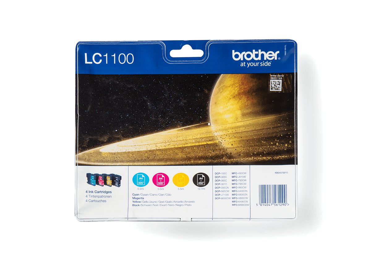 Brother Pack de cartouches d'encre LC1100VALBP originales