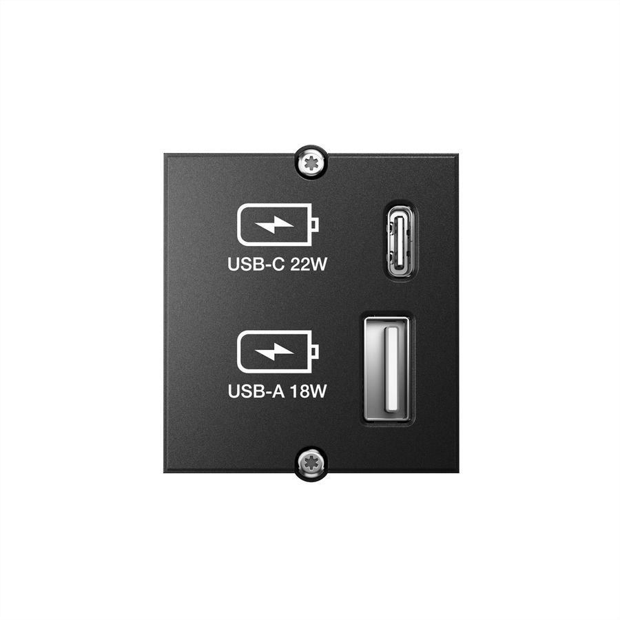 BACHMANN Module Custom USB Double-chargeur, noir