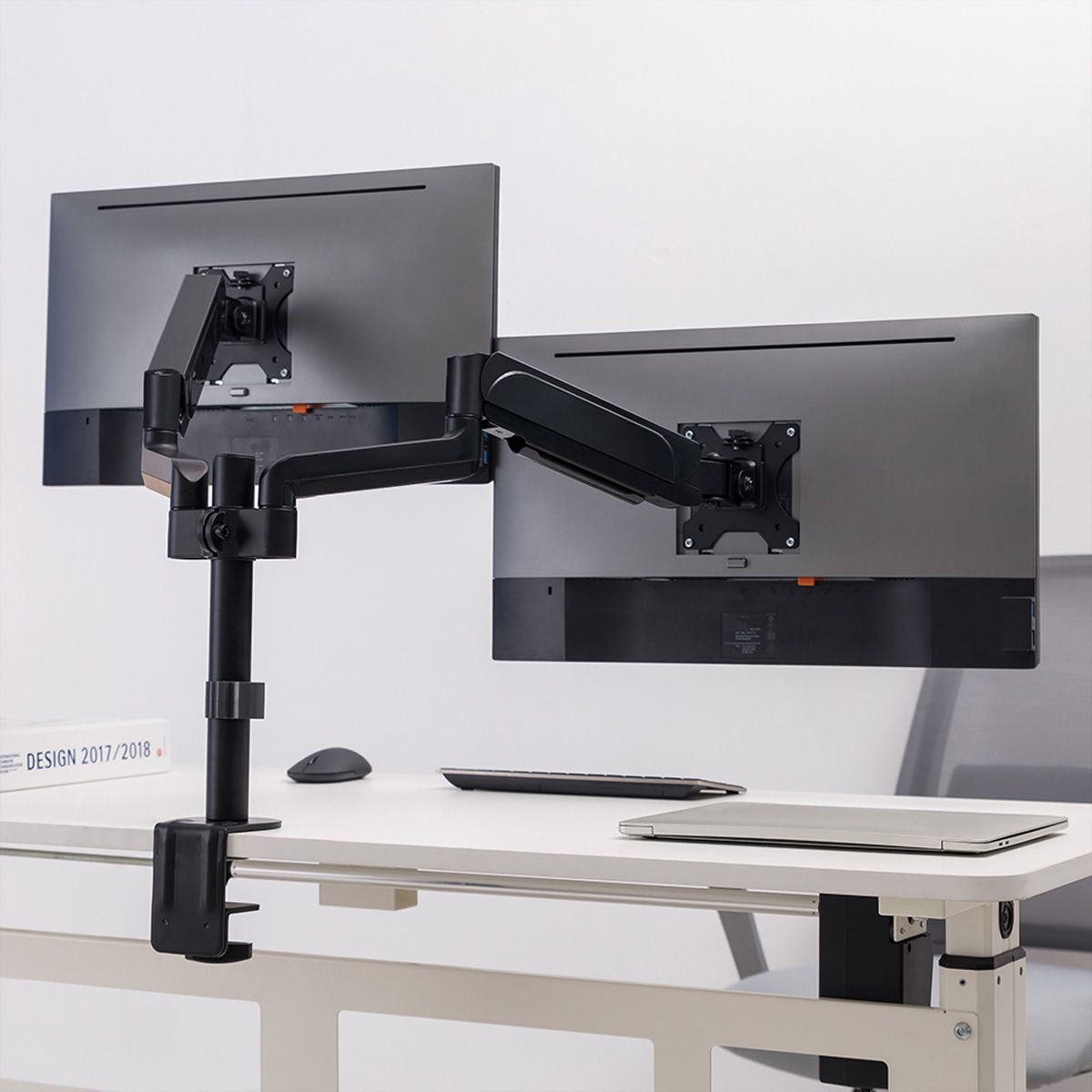 VALUE Bras double LCD, 5 articulations, fixation sur table