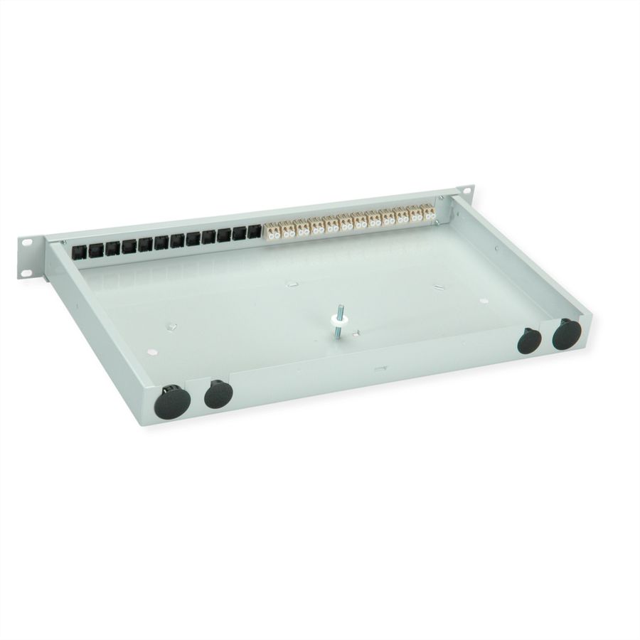 TELEGÄRTNER BASIS eco Panneau fibre optique, 12x LC Duplex, beige, OM2
