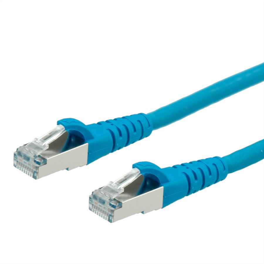 Cordon Cat.6A (Class EA) FTP AWG26, bleu, 0,3 m