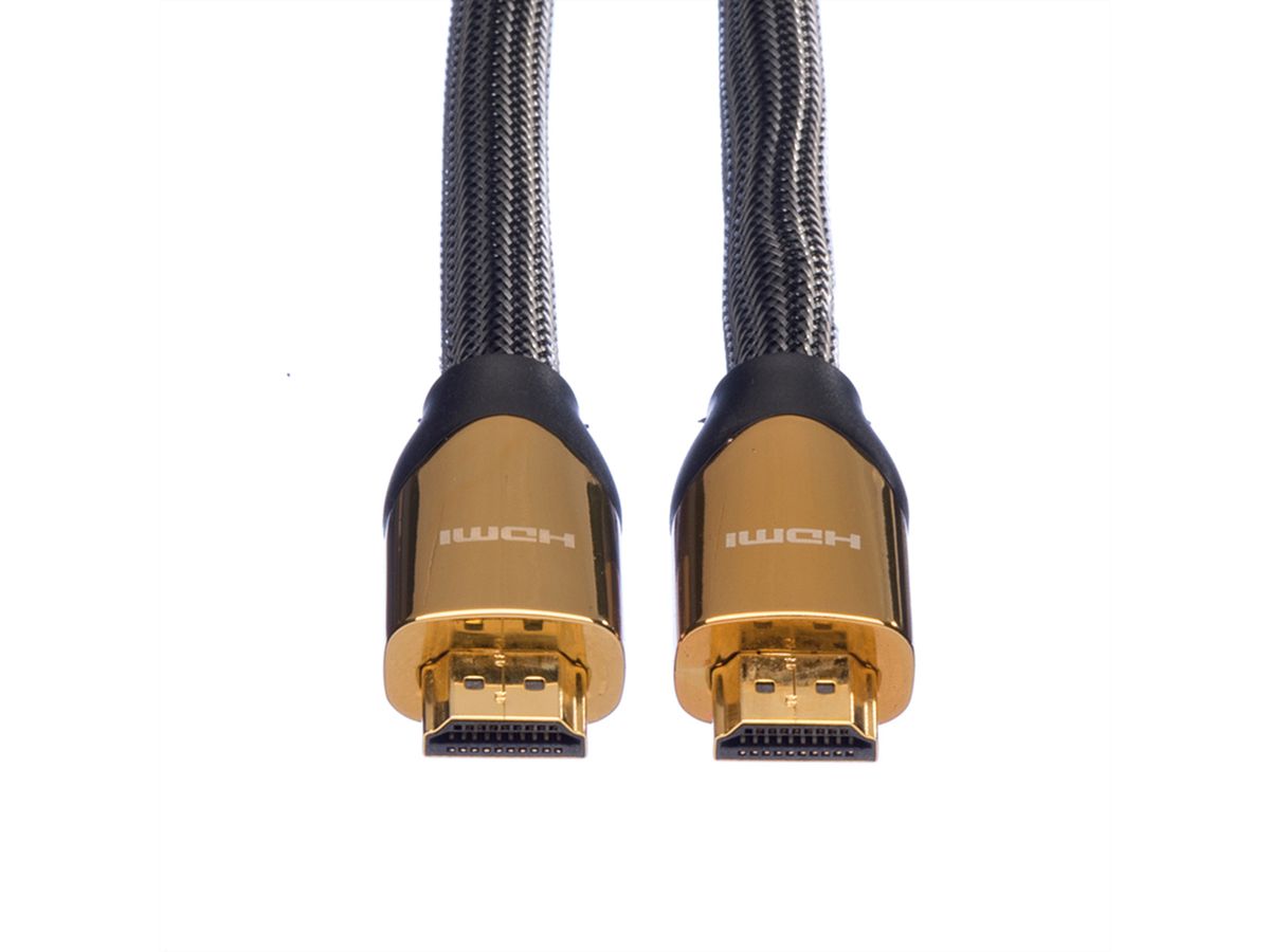 ROLINE PREMIUM Câble HDMI Ultra HD avec Ethernet, 4K, M/M, noir, 3 m