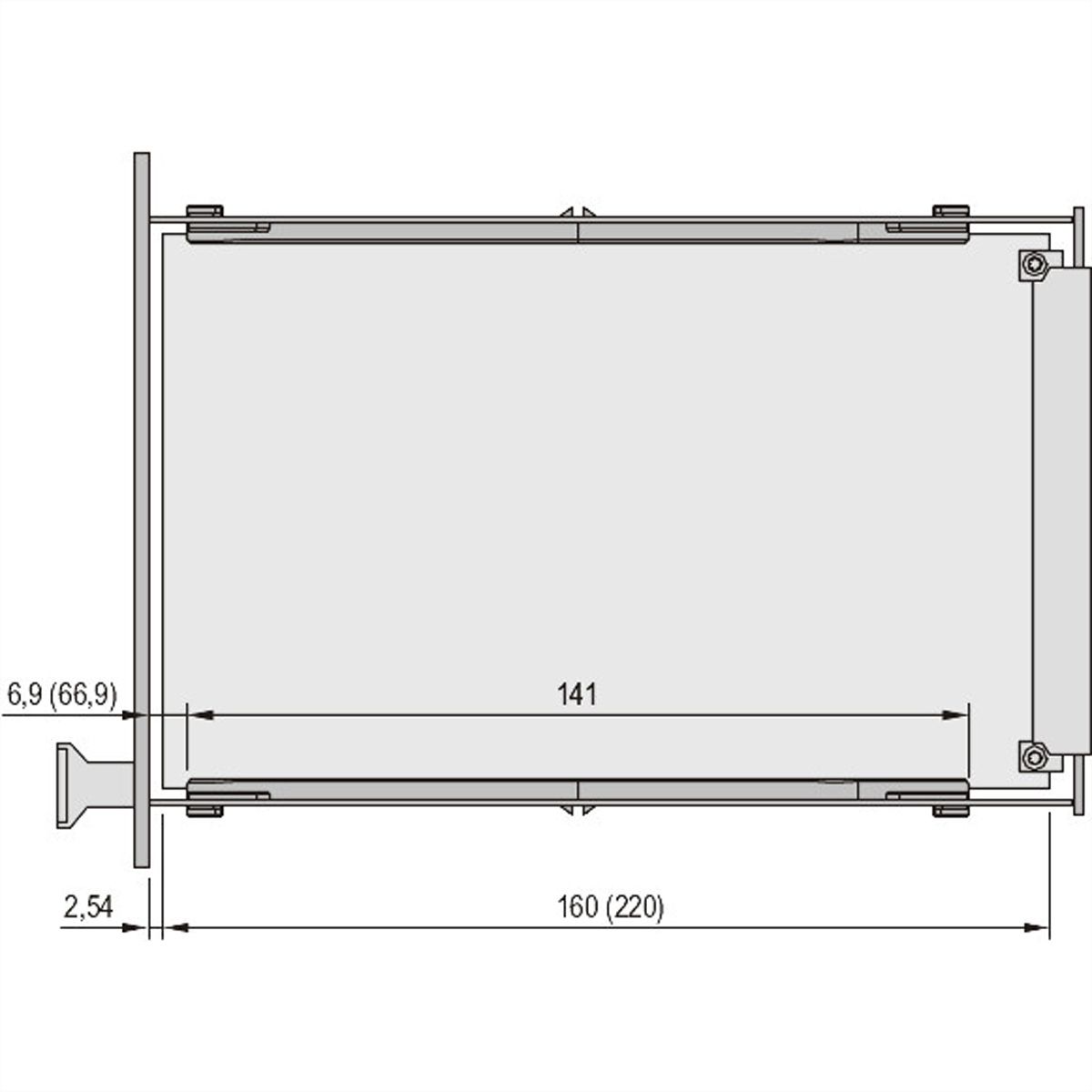 SCHROFF Unité enfichable de type cadre, rail de guidage, 5 paires