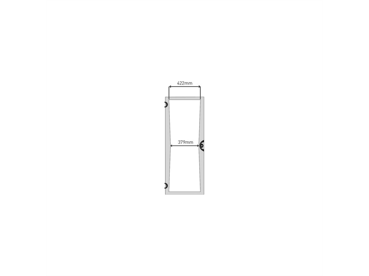 SCHROFF Novastar, porte en verre acrylique, RAL 7021, 9 U 553W