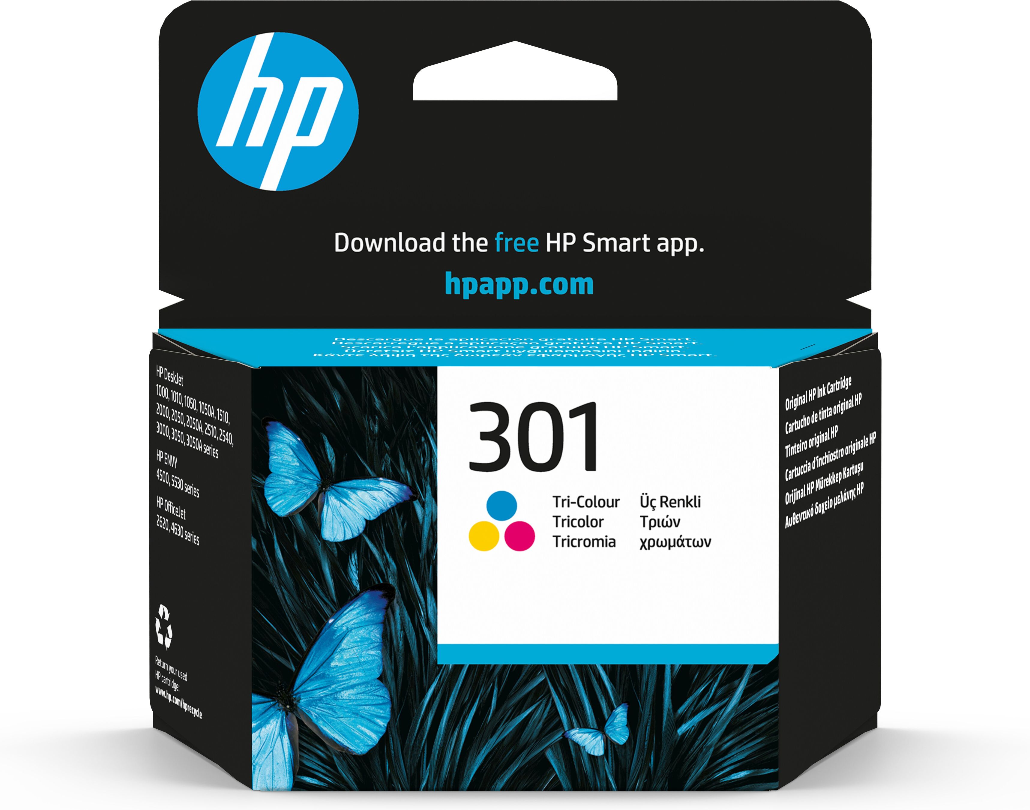 HP 301 Tri-color Ink Cartridge cartouche d'encre Original cyan, magenta, Jaune