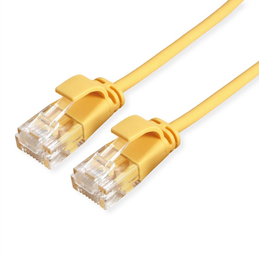 ROLINE Cordon Data Center UTP Cat.6A (Classe EA), LSOH, slim, jaune, 2 m