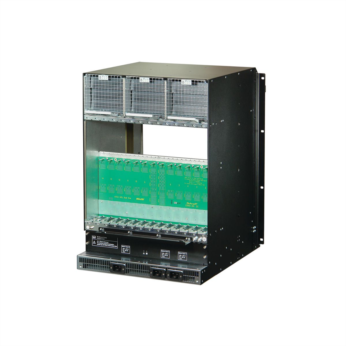 SCHROFF ATCA System 300/40 Series, 14 Slot, AC, Dual Star, Bussed IPMB