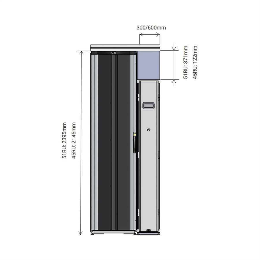 SCHROFF Kit d’accouplement de refroidisseurs 2000Hx300L