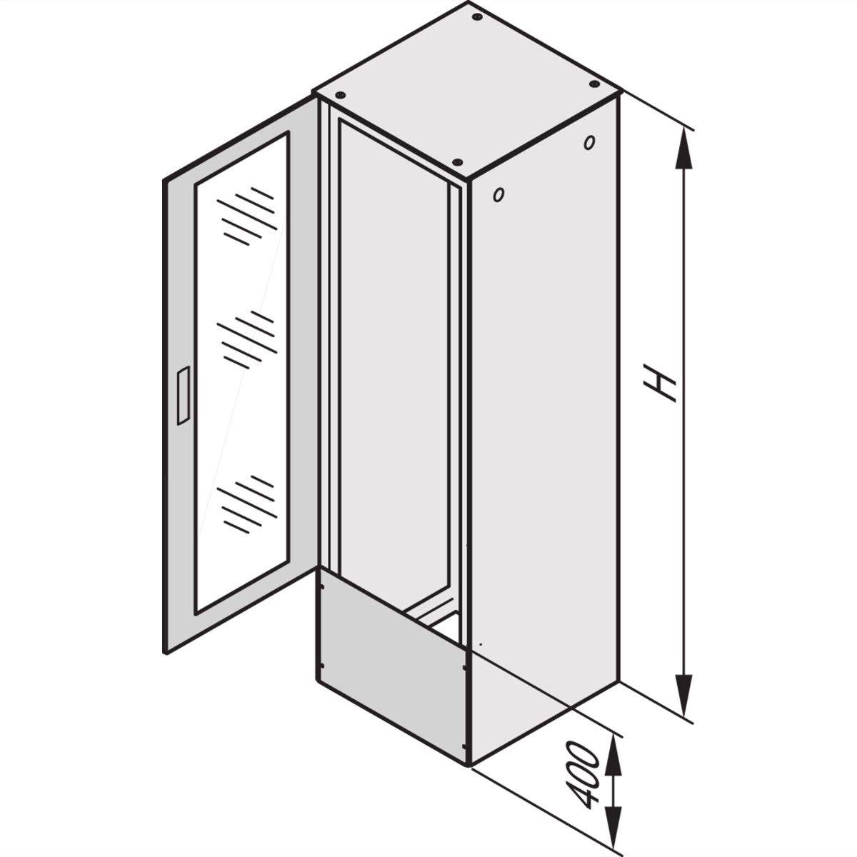 Plaque de connexion Varistar SCHROFF pour porte raccourcie/panneau arrière, IP 55, RAL 7035, 400H 600W
