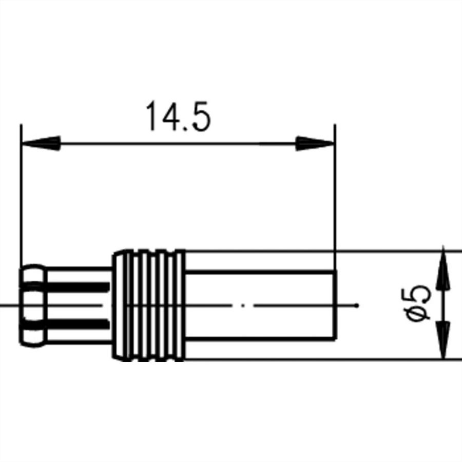 TELEGÄRTNER Connecteur MCX à sertir pour RG-316/U doré
