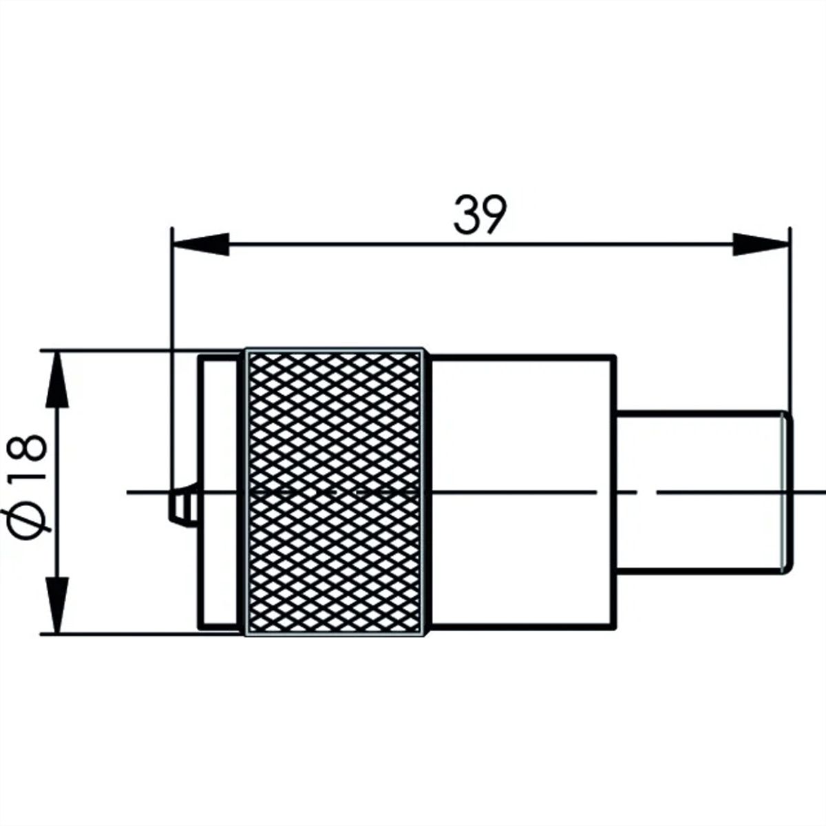 TELEGÄRTNER Connecteur UHF RG58C/U-59B/U, Connexion à souder en PTFE